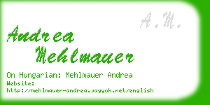 andrea mehlmauer business card